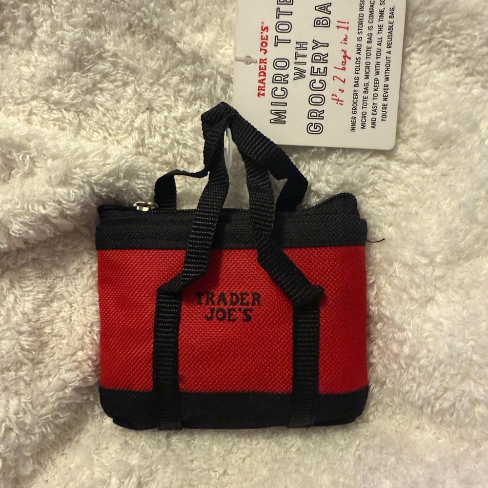 Red and Black Mini Bag with Structured Design